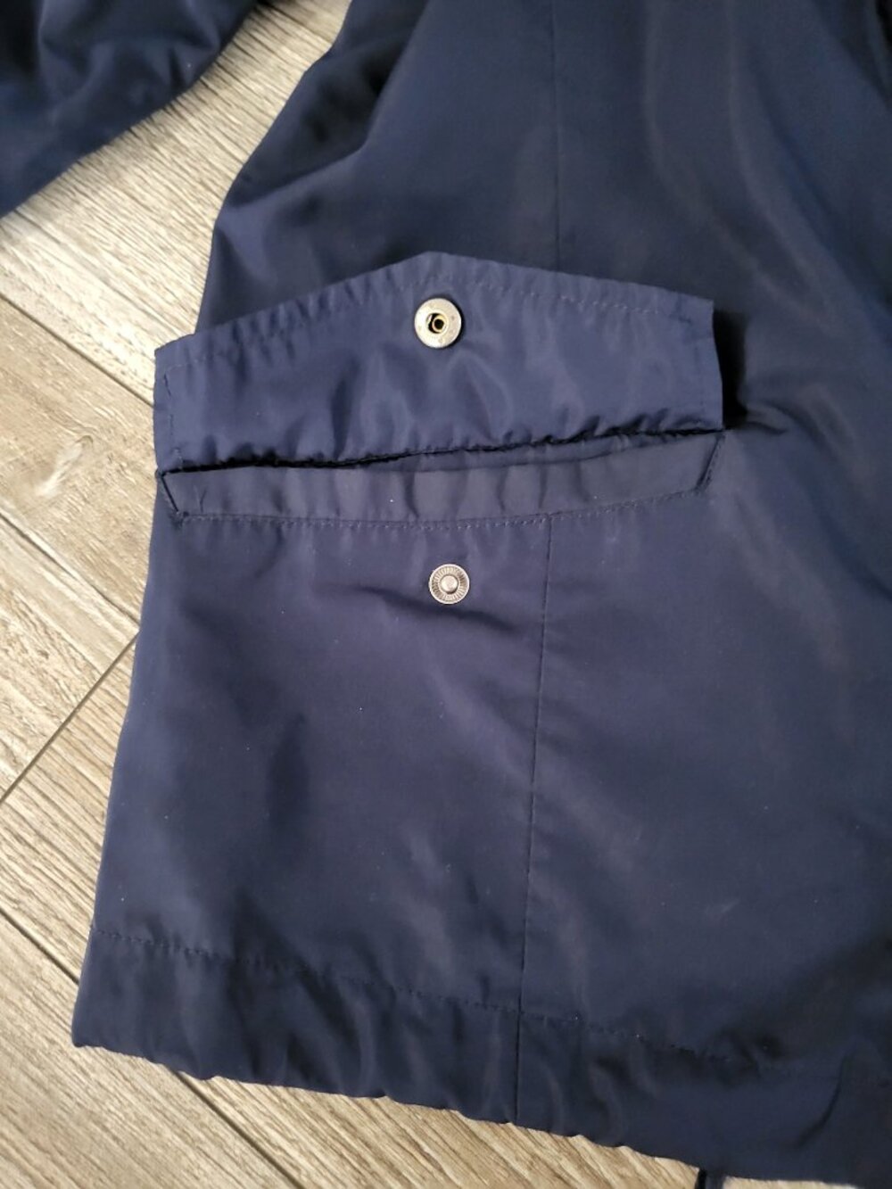 Hooded Windbreaker Jacket Lightweight Forever 21 Navy Blue Size M - Picture 5 of 11